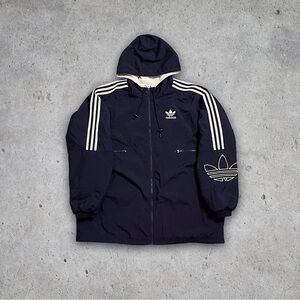 Vintage Adidas Trefoil navy blue nylon windbreaker 🌬️